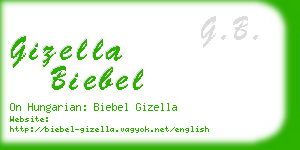 gizella biebel business card